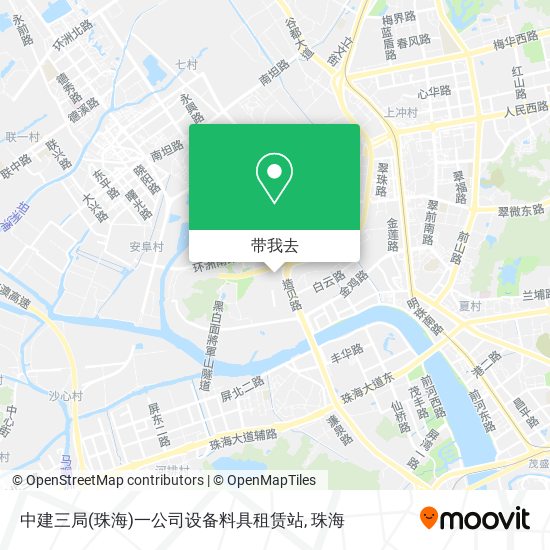 中建三局(珠海)一公司设备料具租赁站地图