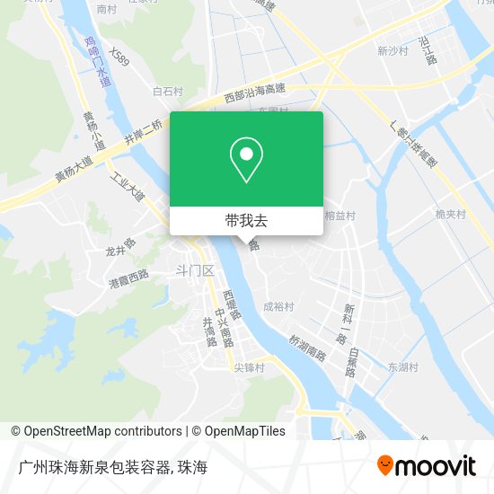 广州珠海新泉包装容器地图