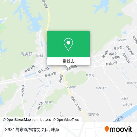 X981与东澳东路交叉口地图