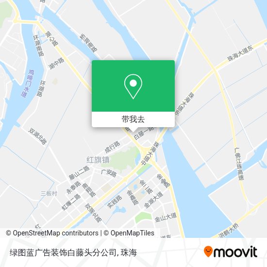 绿图蓝广告装饰白藤头分公司地图