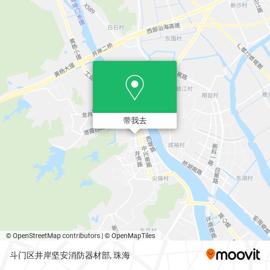 斗门区井岸坚安消防器材部地图