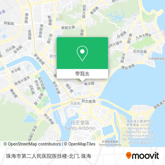 珠海市第二人民医院医技楼-北门地图