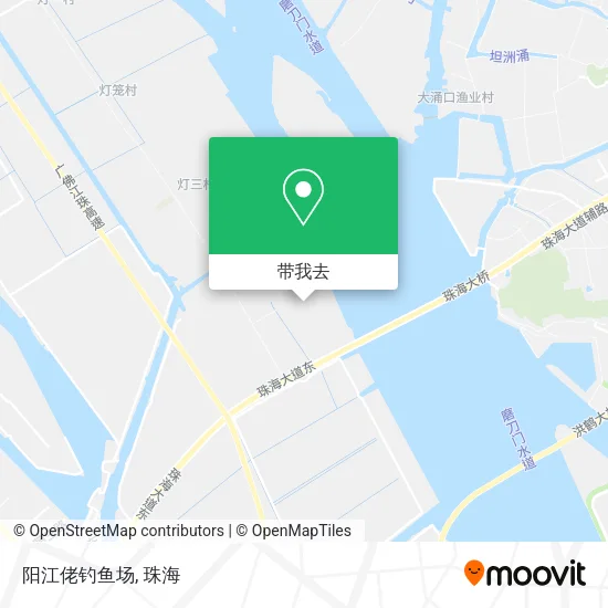 阳江佬钓鱼场地图