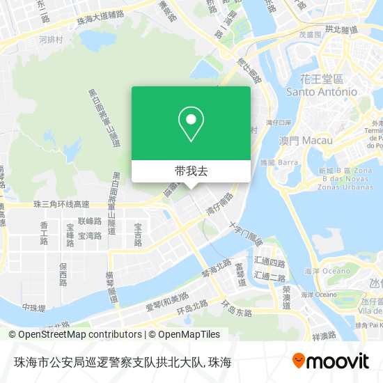 珠海市公安局巡逻警察支队拱北大队地图