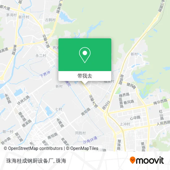 珠海桂成钢厨设备厂地图