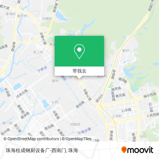 珠海桂成钢厨设备厂-西南门地图