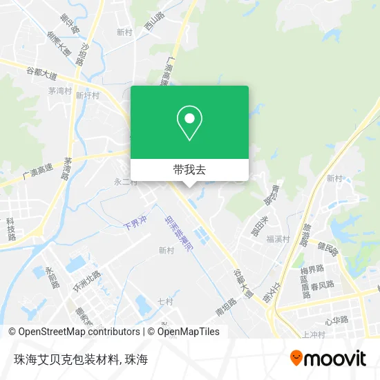 珠海艾贝克包装材料地图