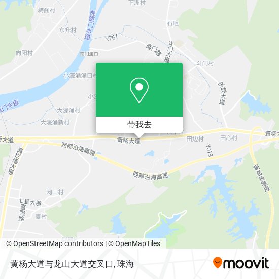 黄杨大道与龙山大道交叉口地图