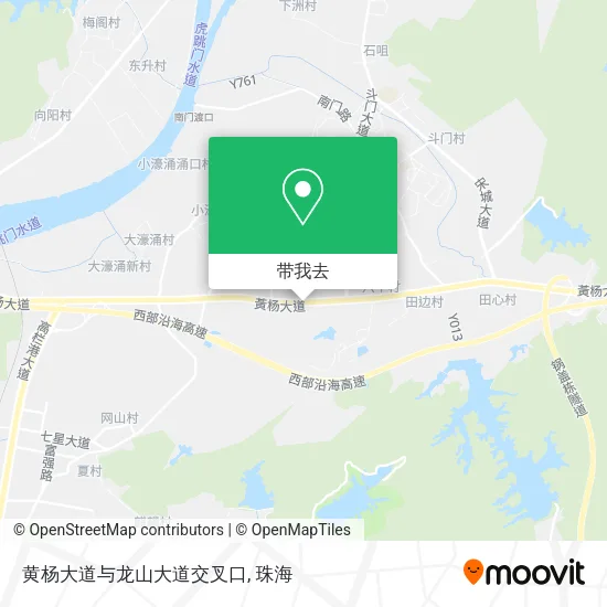 黄杨大道与龙山大道交叉口地图