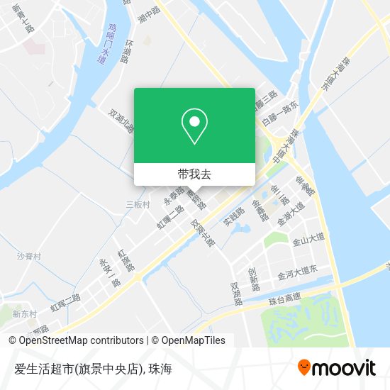 爱生活超市(旗景中央店)地图