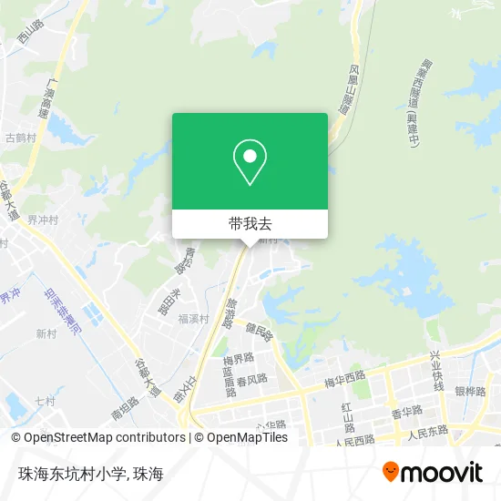 珠海东坑村小学地图