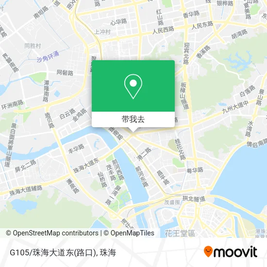 G105/珠海大道东(路口)地图