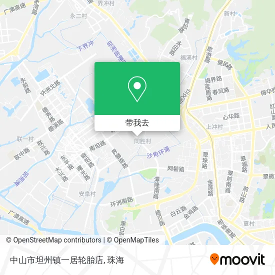 中山市坦州镇一居轮胎店地图