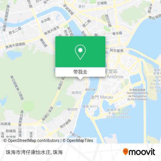 珠海市湾仔康怡水庄地图