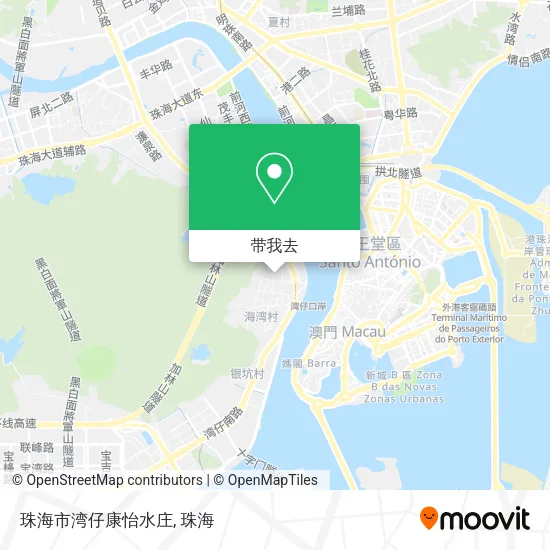 珠海市湾仔康怡水庄地图