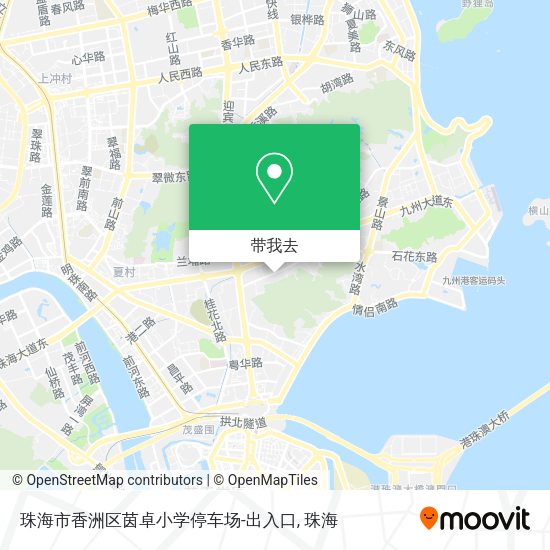 珠海市香洲区茵卓小学停车场-出入口地图