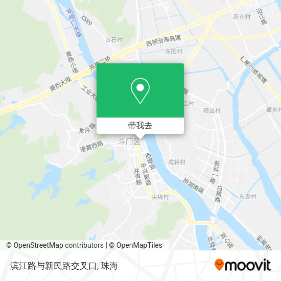 滨江路与新民路交叉口地图