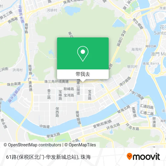 61路(保税区北门-华发新城总站)地图