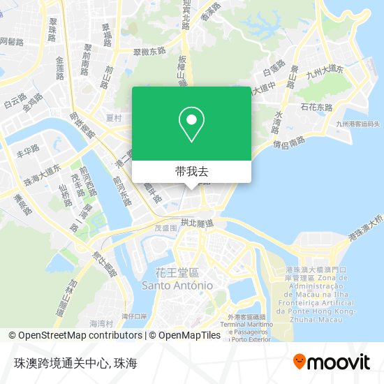 珠澳跨境通关中心地图