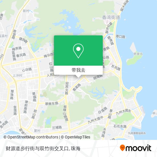 财源道步行街与双竹街交叉口地图