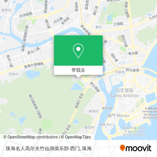 珠海名人高尔夫竹仙洞俱乐部-西门地图