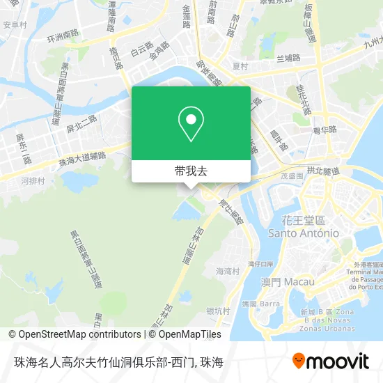 珠海名人高尔夫竹仙洞俱乐部-西门地图