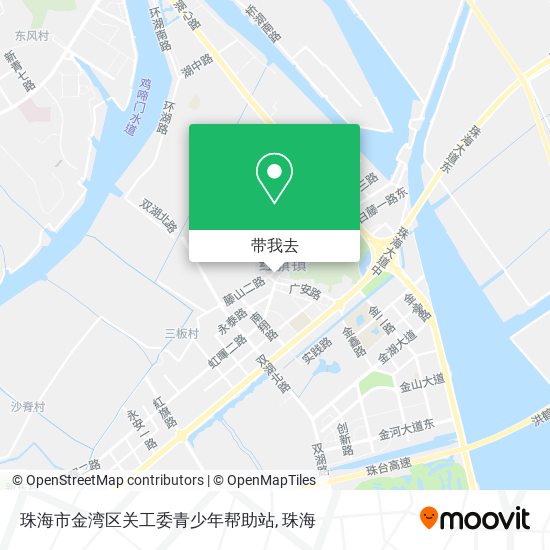 珠海市金湾区关工委青少年帮助站地图