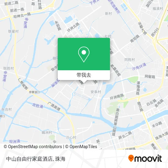 中山自由行家庭酒店地图
