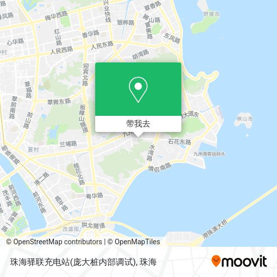 珠海驿联充电站(庞大桩内部调试)地图
