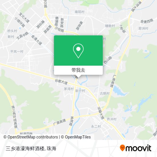 三乡港濠海鲜酒楼地图