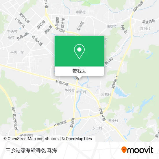 三乡港濠海鲜酒楼地图