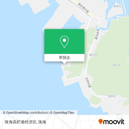 珠海高栏港经济区地图