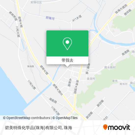 碧美特殊化学品(珠海)有限公司地图