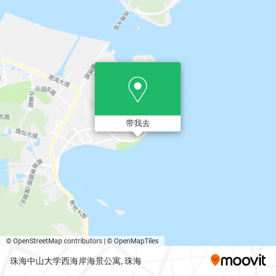 珠海中山大学西海岸海景公寓地图