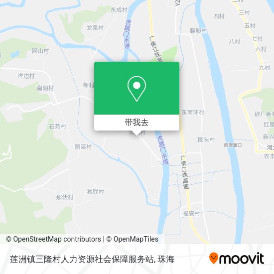 莲洲镇三隆村人力资源社会保障服务站地图