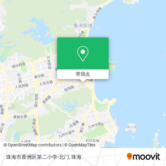 珠海市香洲区第二小学-北门地图