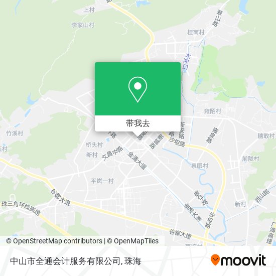 中山市全通会计服务有限公司地图