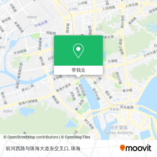 前河西路与珠海大道东交叉口地图