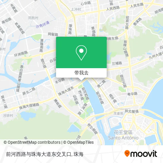 前河西路与珠海大道东交叉口地图