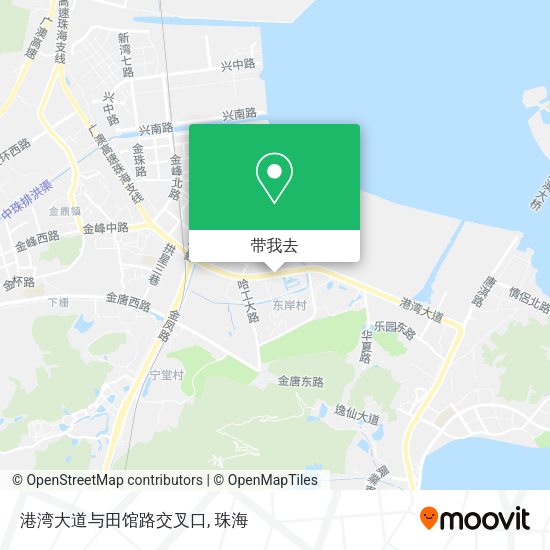 港湾大道与田馆路交叉口地图