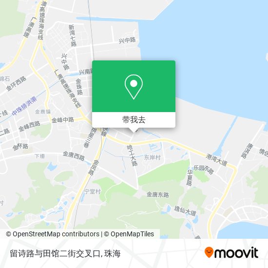 留诗路与田馆二街交叉口地图