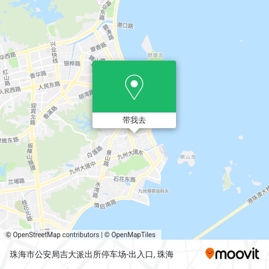 珠海市公安局吉大派出所停车场-出入口地图
