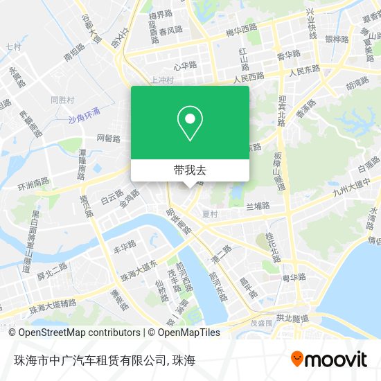 珠海市中广汽车租赁有限公司地图