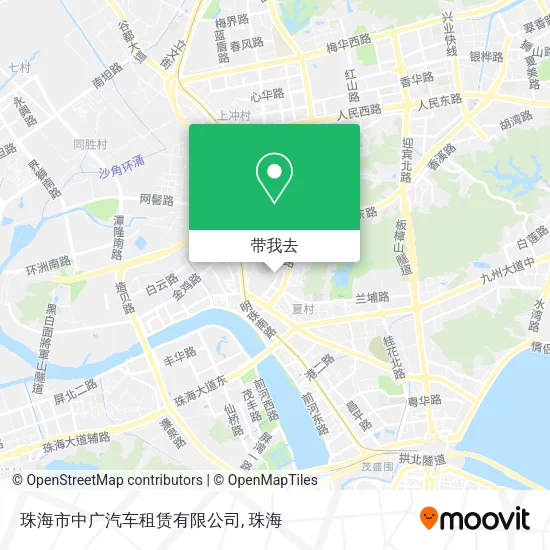 珠海市中广汽车租赁有限公司地图