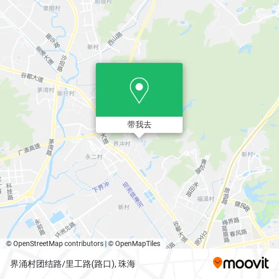 界涌村团结路/里工路(路口)地图
