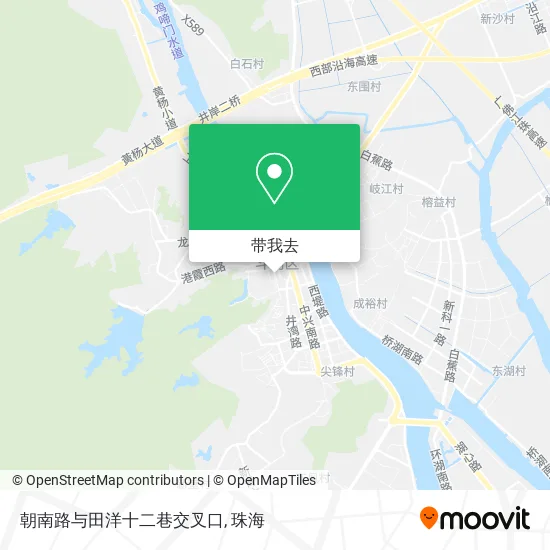 朝南路与田洋十二巷交叉口地图