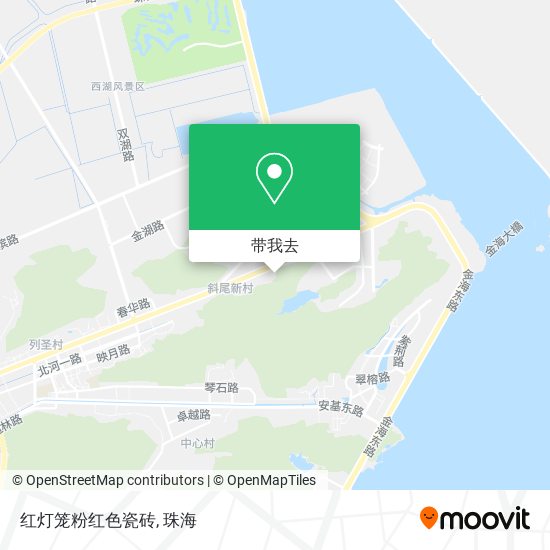 红灯笼粉红色瓷砖地图