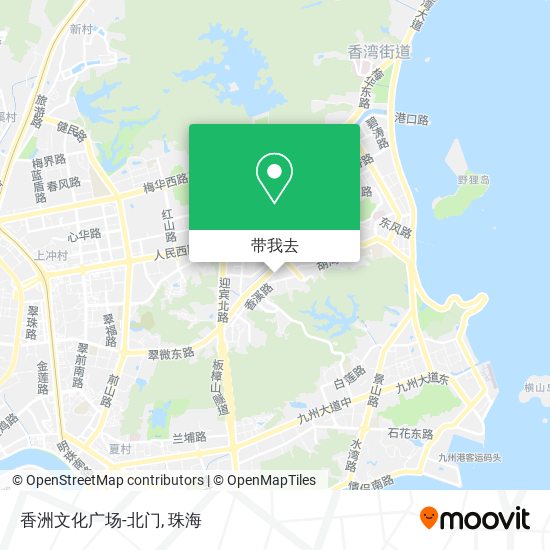 香洲文化广场-北门地图