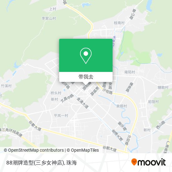 88潮牌造型(三乡女神店)地图