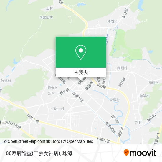 88潮牌造型(三乡女神店)地图